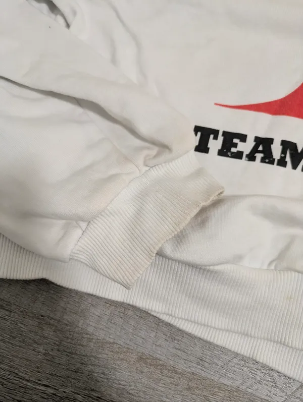 Divided By H&M Justin Bieber Team Bieber White Cropped Hoodie Size Medium - Image 4