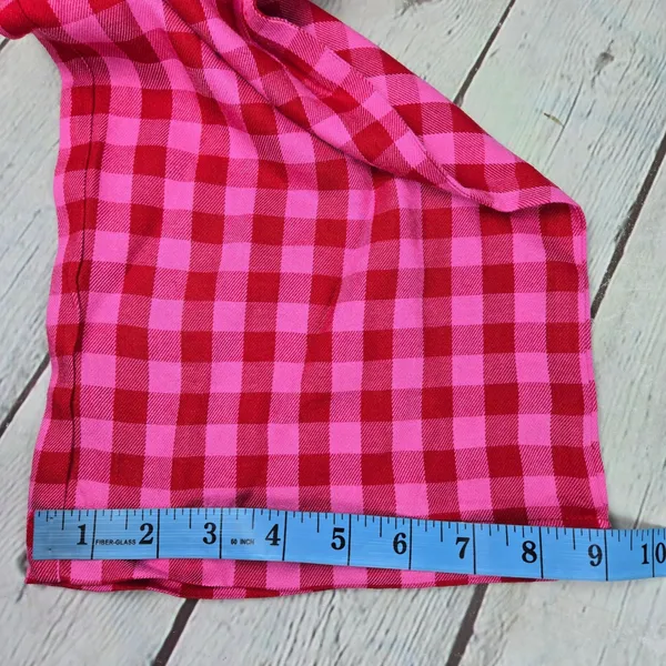 Roudelain Pink Red Gingham Pajama Pants Womens Small NWT EMJN341M - Image 9