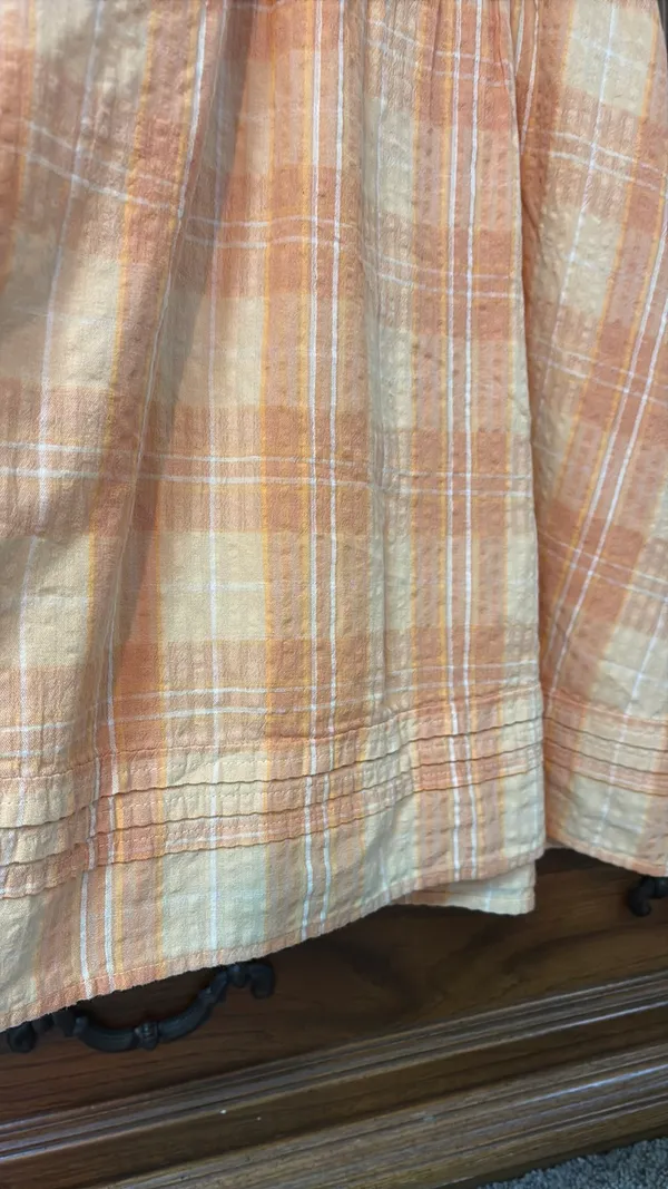 American Eagle orange gingham sundress - Image 3