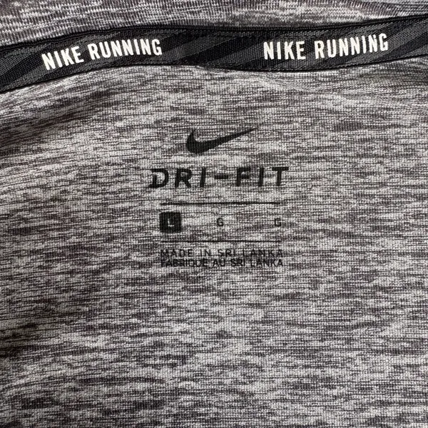 Nike Running Dri-FIT Quarter Zip Gray Reflective Workout Top Large - Image 7