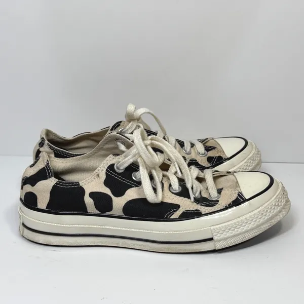 Converse Chuck 70 Low Sneakers W 7 Cow Print Custom Animal Streetwear Platform - Image 9