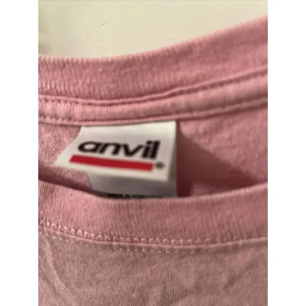 Anvil UNIVERSITY OF VIRGINIA Cavaliers Adult Unisex T-Shirt "HOOS THINK PINK" Size M - Image 3