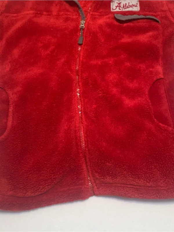 Alabama Crimson Tide KA Red Fleece Zip-Up Jacket Ladies Size Medium - Image 6