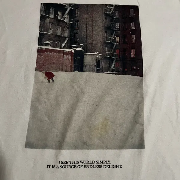 Womens medium Saul Leiter Peace For All Short Sleeve Shirt - Image 3
