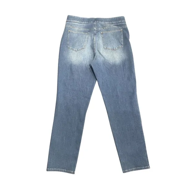 Soft Surroundings Stretch Pull On Elastic Waist Denim Jeans Pants Large Casual - Image 2