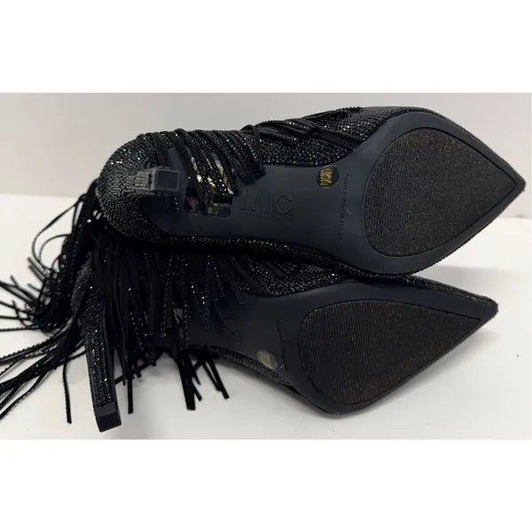 INC Boots Size 5.5 Black Western Ankle‎ Booties Pointed Toe Evening Shoes NEW - Image 10