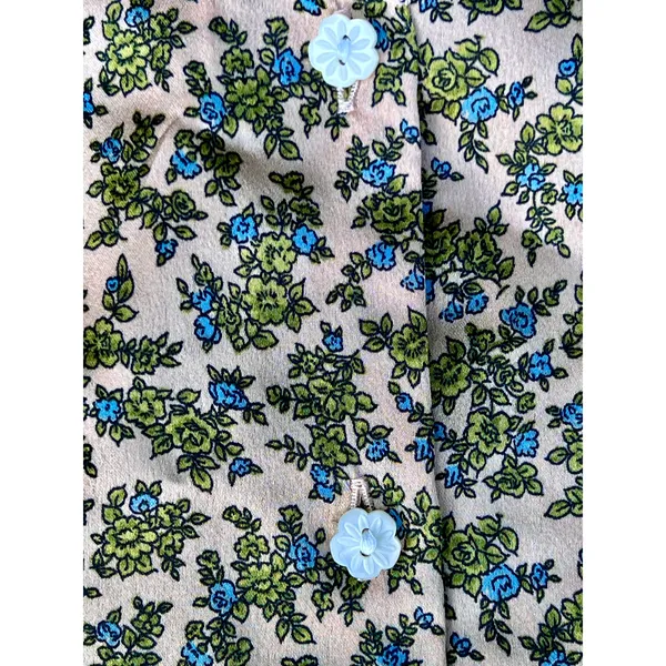 Women's Levis XL Delany Button Front Blouse Flowy Satin Floral - Image 6
