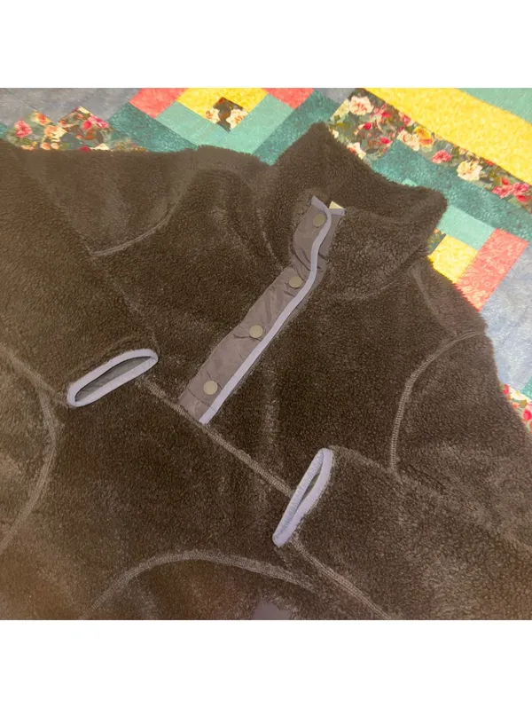 L.L.Bean Sherpa Fleece Sweater Woman’s XL Reg Black Pullover Jacket Outdoor - Image 5