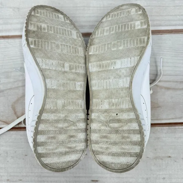 Puma Carina 2.0 Laser Cut Flowers Sneakers White Gold Logos Athletic Feminine 7 - Image 12
