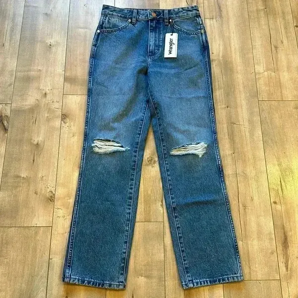 NWT Wrangler Wild West 603 High Rise Straight Jean Retro Mid Sz 25 X 28 - Image 5