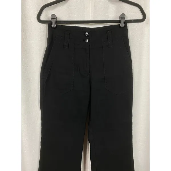 Anthropologie Maeve Black The Naomi Wide Leg Pants Sz.0 - Image 6