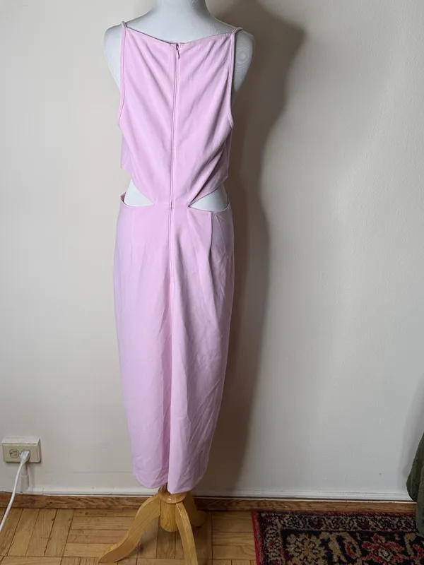 Abercrombie Pink Boat Neck Side Cut Out Maxi Dress - Image 8