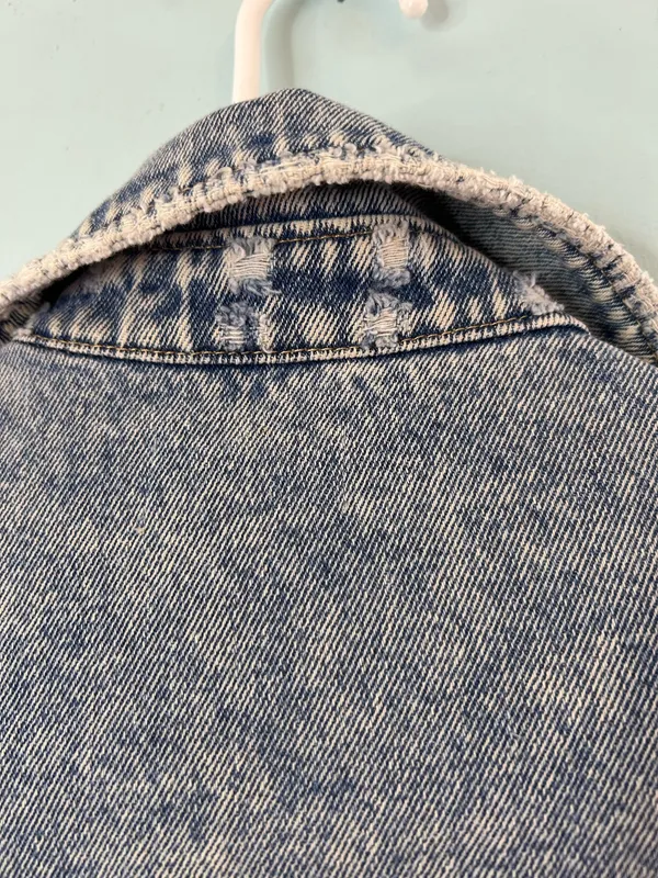 Women’s Mono B faded blue denim jackets small - Image 5