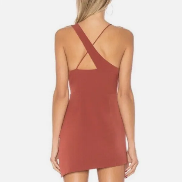 Revolve x NBD Bracken Asymmetrical Dress in Rust‎ Size XXS - Image 2