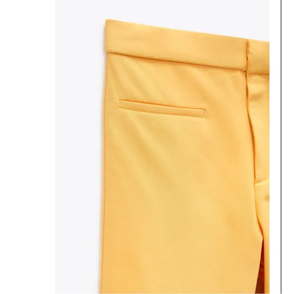 ZARA NWT  MINI FLARE PANTS Tangerine - Image 2