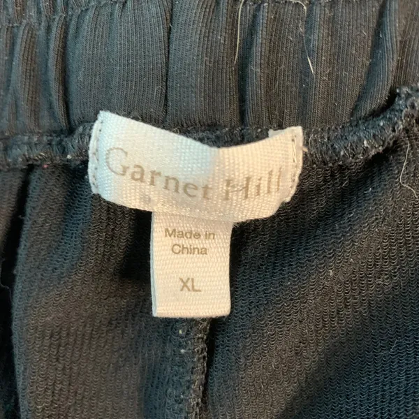 Garnet Hill Black Tencel Lyocell‎ Pleated Tapered Knit Trousers Womens XL 49264 - Image 3