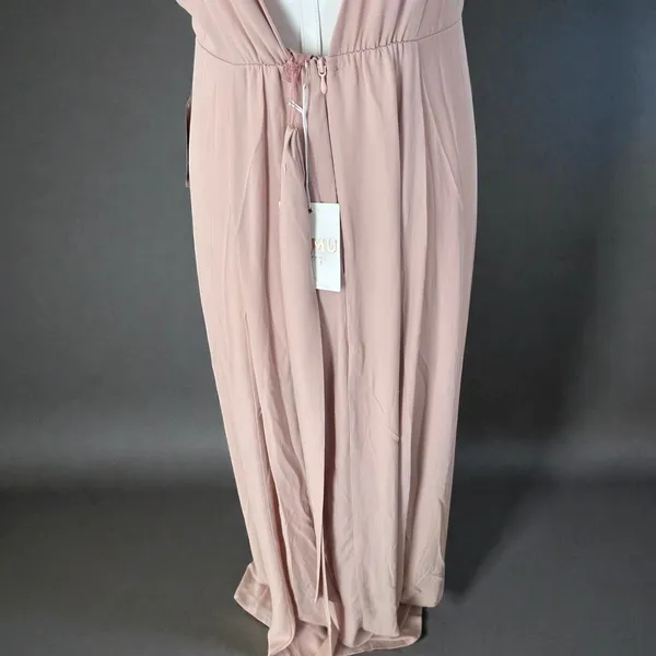Show Me Your Mumu Jenn Maxi Dress – Neutral Mauve Chiffon Blush– Size XL – NWT - Image 6