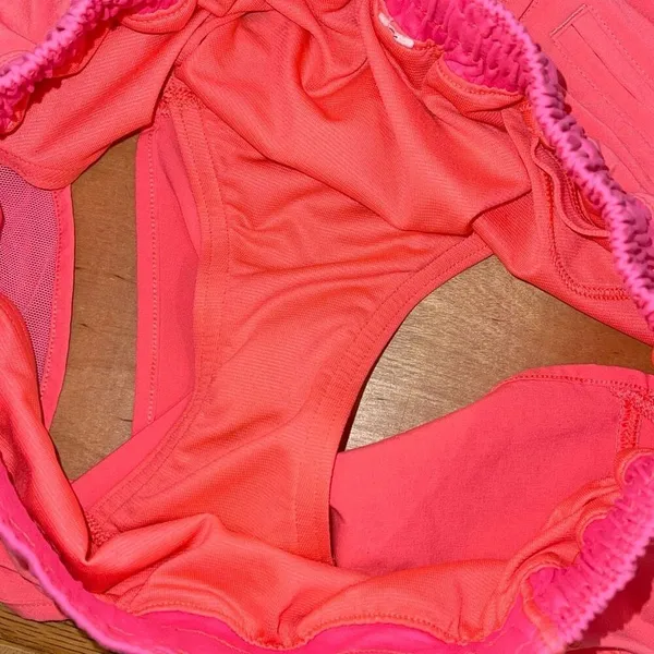 Lululemon Womens Drawstring Flat Front Running Athletic Shorts Coral Pink Size 6 - Image 6