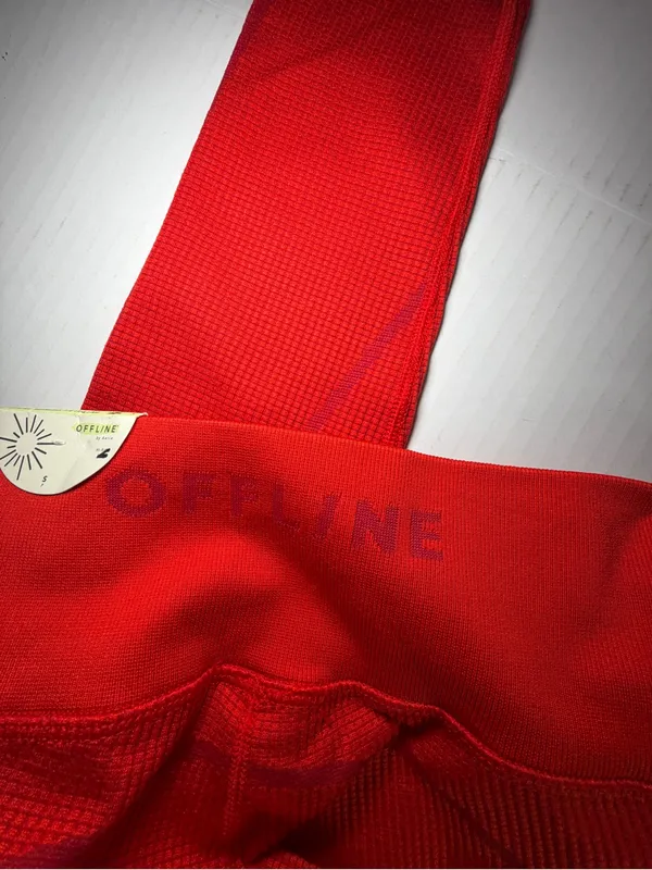 aerie offline Red Seamless High-Waist Leggings - Image 4