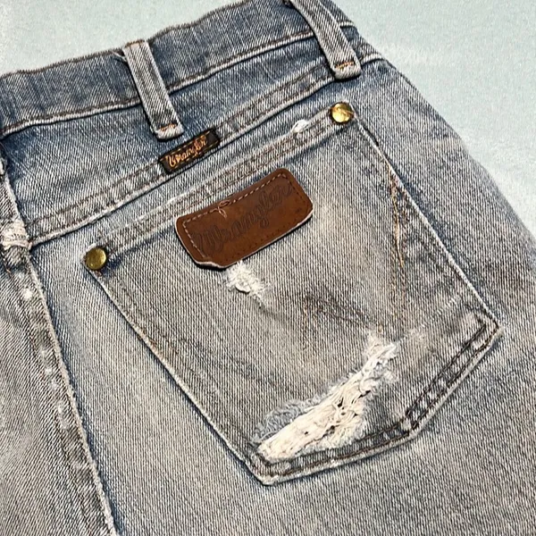 Vintage style wrangler‎ cut off denim shorts medium wash - Image 8