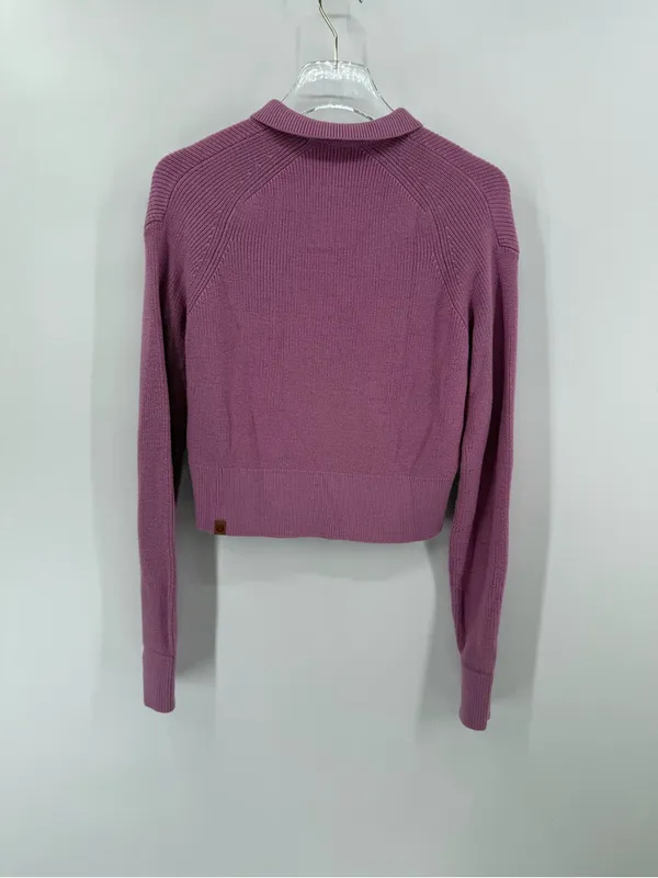 Lululemon Collared Merino Wool-Blend Sweater Dahlia Mauve SZ medium - Image 6