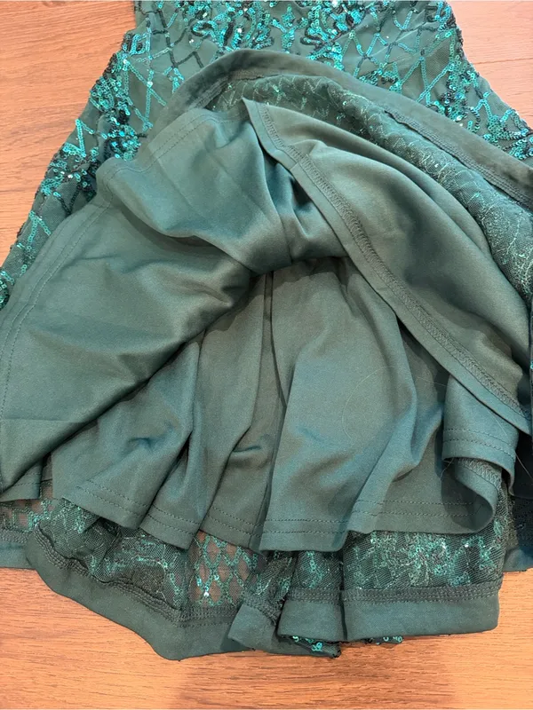 Lulu’s Sequin Spaghetti Strap Party Dress - Teal Green Size XS - C55-011 - Image 6