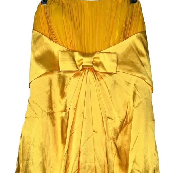 Delaru‎ Strapless Dress Yellow Size 4 - Image 2