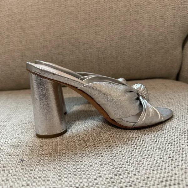 Loeffler Randall Celeste Silver Knot‎ Heeled Mule Sandal Size 6.5 - Image 9