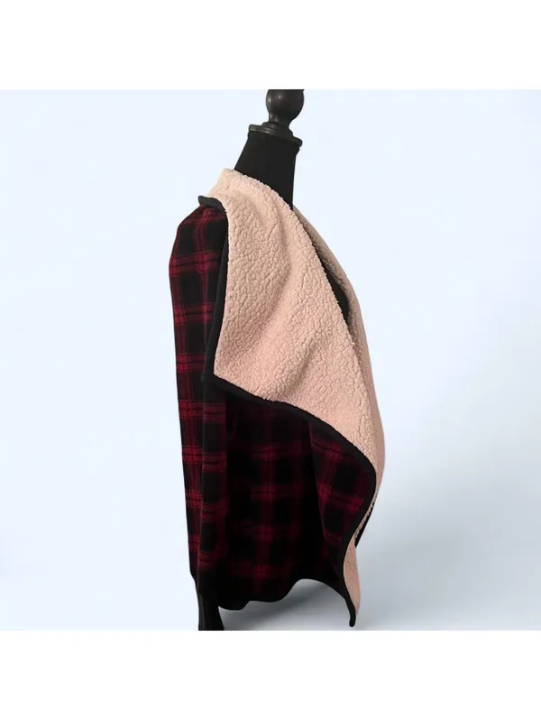 Vintage Abercrombie and Fitch cottagecore plaid sherpa lined jacket Size Small - Image 4