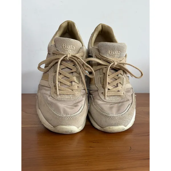 Gola‎ Chicago Glimmer Gold Sun Metallic Suede Sneakers CLB428 Womens 6 - Image 4
