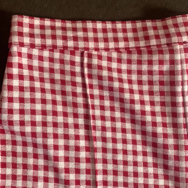Red checkered pants from Free People SZ 6 - Image 5