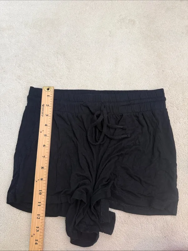 Stars Above Black Lounge Drawstring Shorts Pajamas Size Small - Image 5