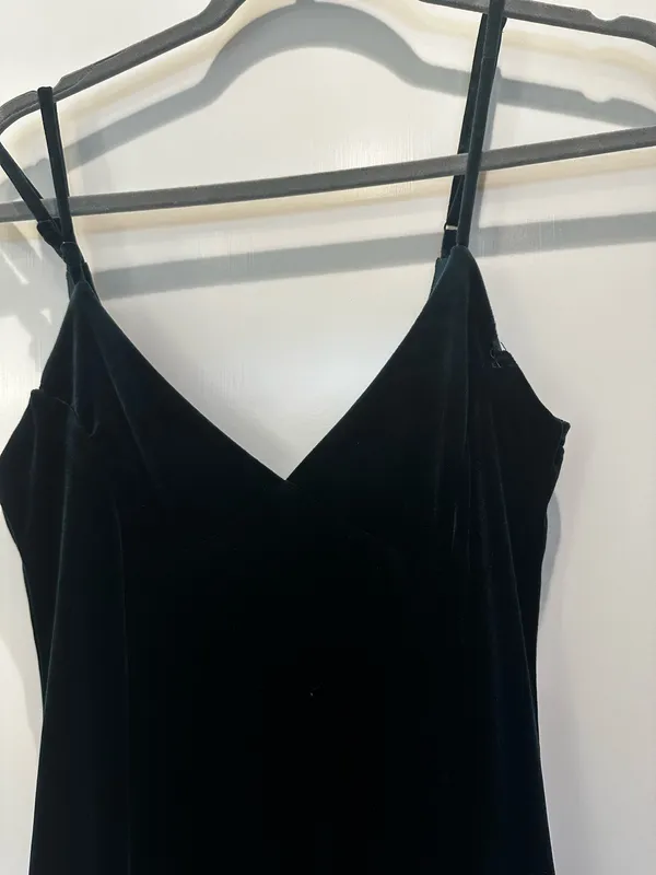Lulus Velvet Green Maxi Dress - Image 2