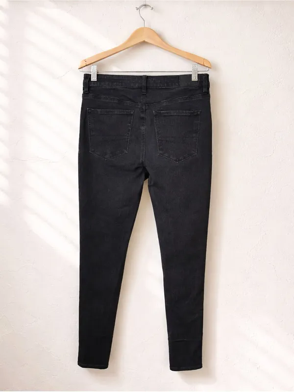 American Eagle Outfitters Black Skinny High-Rise Jeans - Image 3