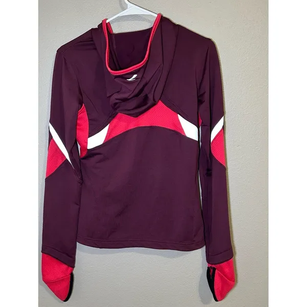 Brooks Pink Purple Half Zip Reflective Running Pullover Sweater Women’s Medium - Image 5