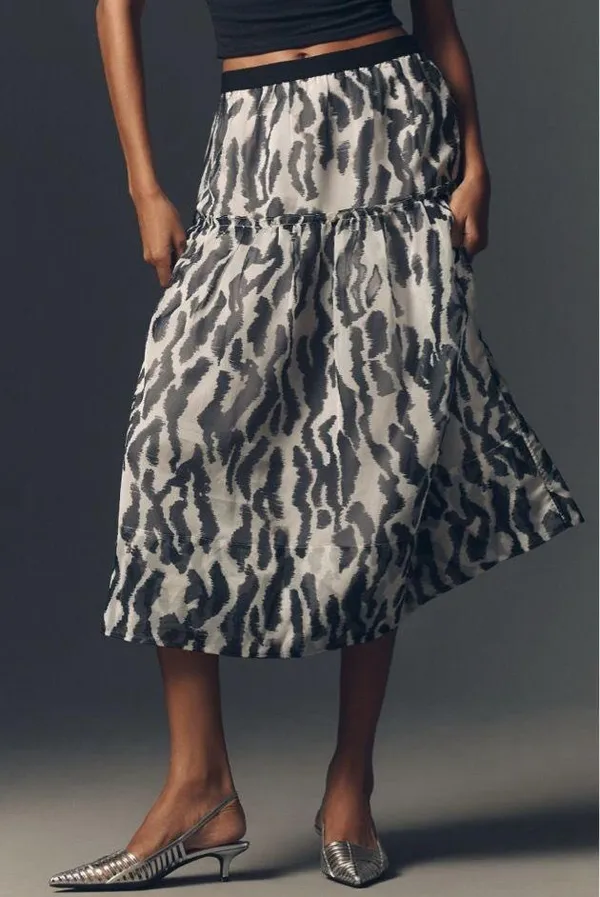 Anthropologie Maeve Full Midi Puffy Skirt, Size XL - Image 5