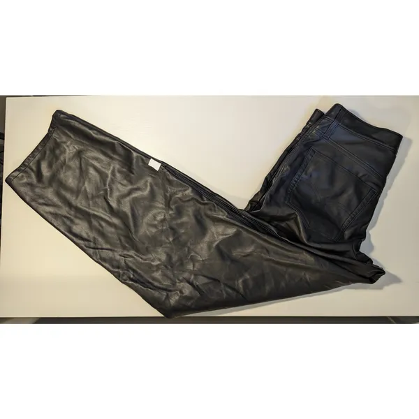 RTR Levi's Black Faux Leather Baggy Straight Pants Size 27 4 Solid black - Image 10