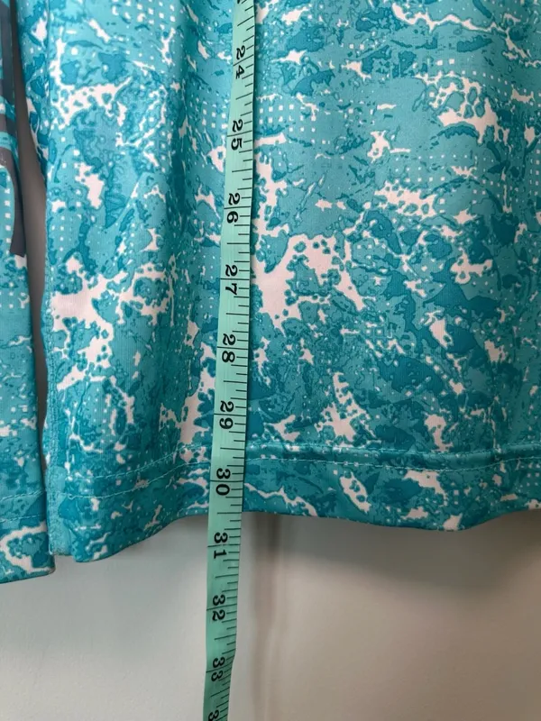 Silver Bait Long Sleeve 1/4 Zip Athletic Pullover Shirt Teal White Camo - Image 6