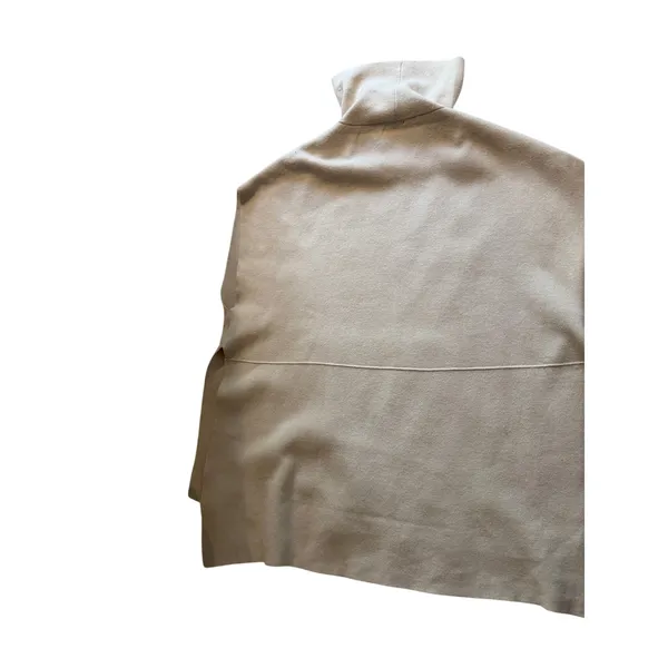 Kerisma Oversized Sweater Vest Cream Angora Blend Mock Neck Pocket S/M - Image 10
