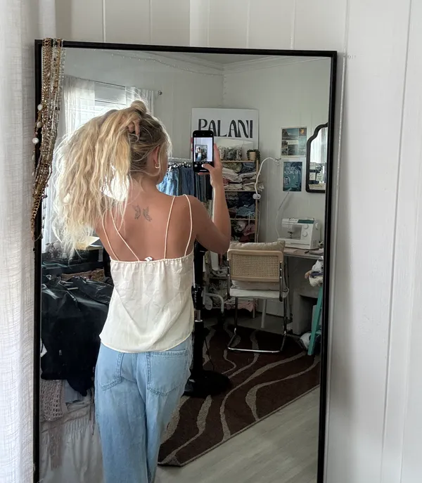 Butter Yellow Silk Top - Image 2