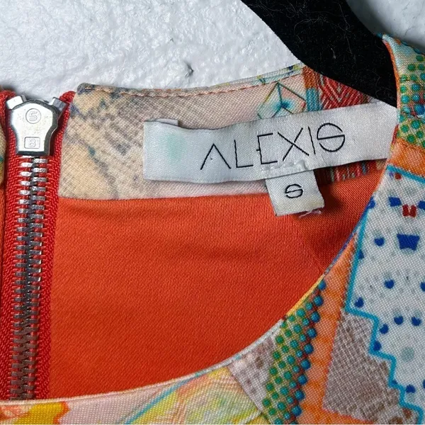 Alexis Multicolor Geometric Print Mini Dress Small kaleidoscope - Image 4
