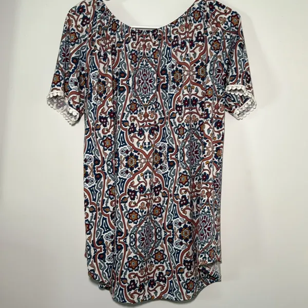 SJS Women’s Short Sleeve‎ Casual Blouse Size Large - Image 3