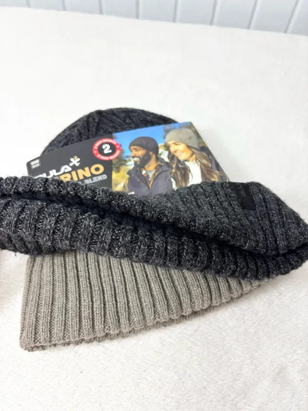 Bula‎ Merino Wool Polartec Fleece Band Liner Unisex Rib Knit Beanie Set of 2 - Image 3