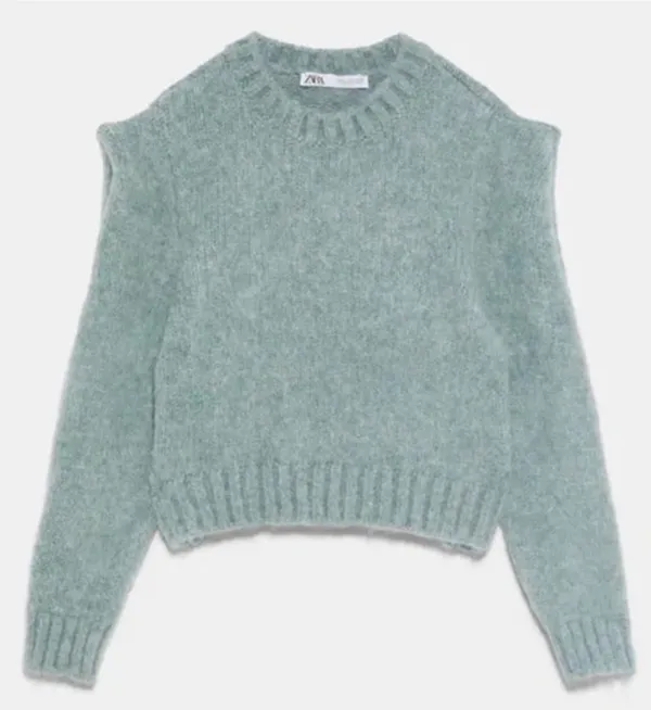 ZARA Sage/Mint Green Sweater - Image 2