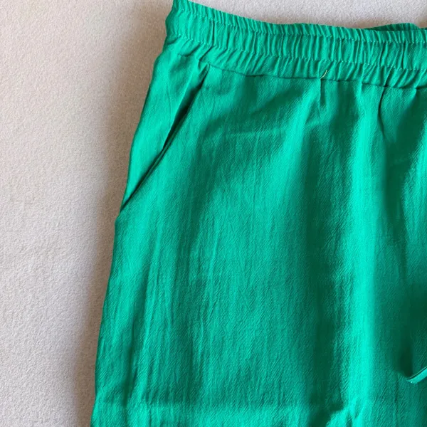 Women's Green Pull On Drawstring Elastic Waist Pants Size XL #260640 - Image 3
