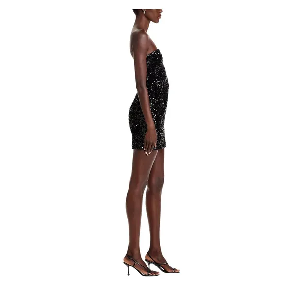 NWT Bardot Womens Strapless Sleeveless Eleni Sequined Mini Dress Black S (US 4) - Image 5