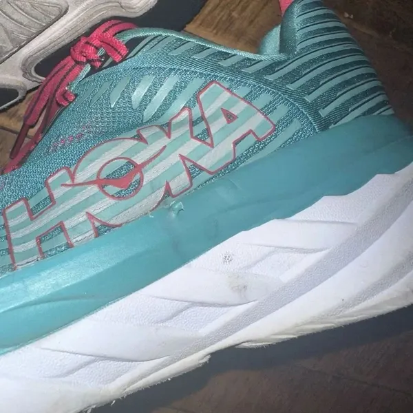 Hoka One One turquoise & pink athletic running 10 sneakers - Image 3