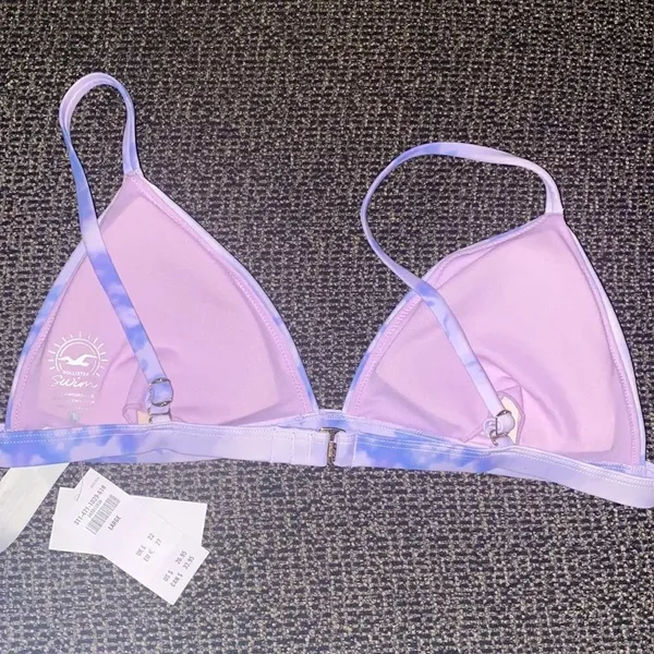 ✨ hollister pink/purple tie dye triangle bikini top✨ - Image 4