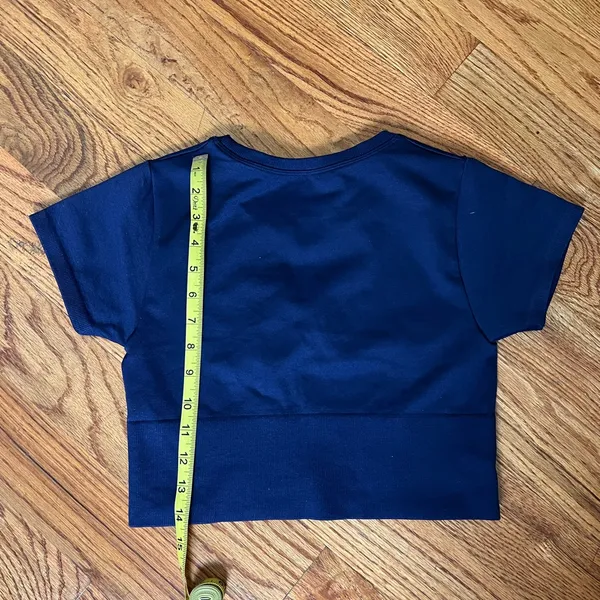 Aerie Offline Navy Crop Workout Shirt - Image 5
