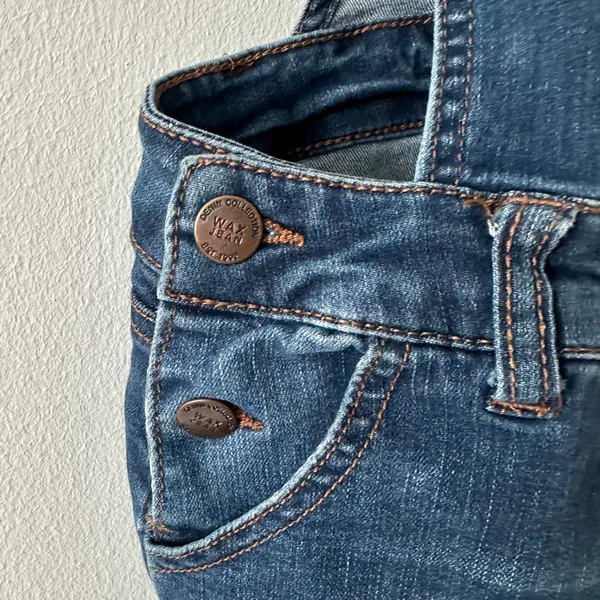 Wax Jean Blue Denim Overall Shorts Size S - Image 7